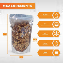 Load image into Gallery viewer, Stand Up Pouch 6" x 9.5" x 3.25" | Clear Front/Black Foil Back 1,000pcs