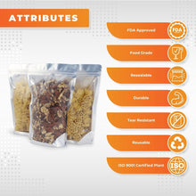 Load image into Gallery viewer, Stand Up Pouch 6" x 9.5" x 3.25" | Clear Front/Silver Foil Back 1,000pcs