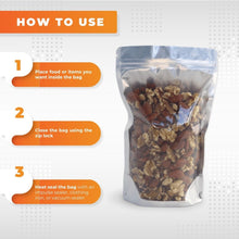 Load image into Gallery viewer, Stand Up Pouch 6" x 9.5" x 3.25" | Clear Front/Silver Foil Back 1,000pcs