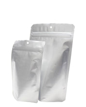 Load image into Gallery viewer, Stand Up Pouch 4" x 6.5" x 2.5" All Silver With Hang Hole - 1,000pcs