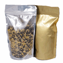 Load image into Gallery viewer, Stand Up Pouch 6" x 9.5" x 3.25" | Clear Front/Gold Foil Back 1,000pcs