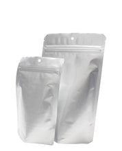 Load image into Gallery viewer, Stand Up Pouch 4&quot; x 6.5&quot; x 2.5&quot; All Silver With Hang Hole - 1,000pcs
