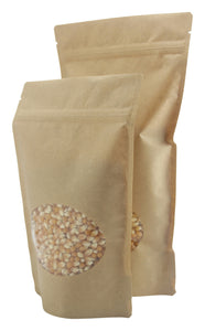 Stand Up Pouch Kraft 8oz - 6" x 9" x 3.25" with Window 1,000pcs