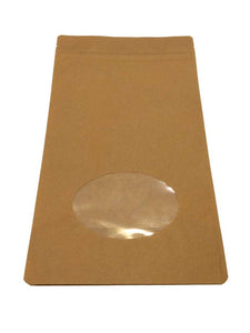 Stand Up Pouch Kraft 1lb - 6.75" x 11.5" x 4" with Window 1,000pcs